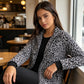 Women'S Leopard Print Zip-Up Jacket