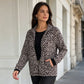 Women'S Leopard Print Zip-Up Jacket