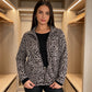Women'S Leopard Print Zip-Up Jacket