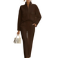 Elegant Long Sleeve Top & Pants Suit Set