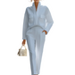 Elegant Long Sleeve Top & Pants Suit Set