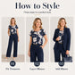 Women's 3-Piece Suit Set Blazer Top & Pants