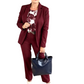 Women's 3-Piece Suit Set Blazer Top & Pants