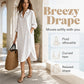 Women Loose Cotton Linen Shirt Dress with Pockets