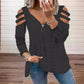 Women's Cold Shoulder Zipper T-Shirt
