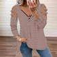 Women's Cold Shoulder Zipper T-Shirt