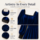 Women's Vintage Square Neck Velvet Dress