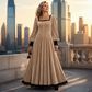 Women's Vintage Square Neck Velvet Dress