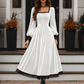 Women's Vintage Square Neck Velvet Dress