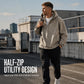 Men's Vintage Washed Half-Zip Hooded Top