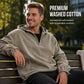 Men's Vintage Washed Half-Zip Hooded Top