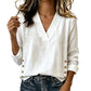 Women's V-Neck Loose-Fit Casual Top