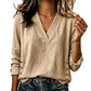 Women's V-Neck Loose-Fit Casual Top