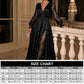Women’s Elegant V Neck Lace Patchwork Maxi Dress