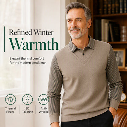 Men's False Two-Piece Long Sleeve Top