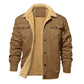 Men’s Casual Sherpa Utility Cargo Jacket