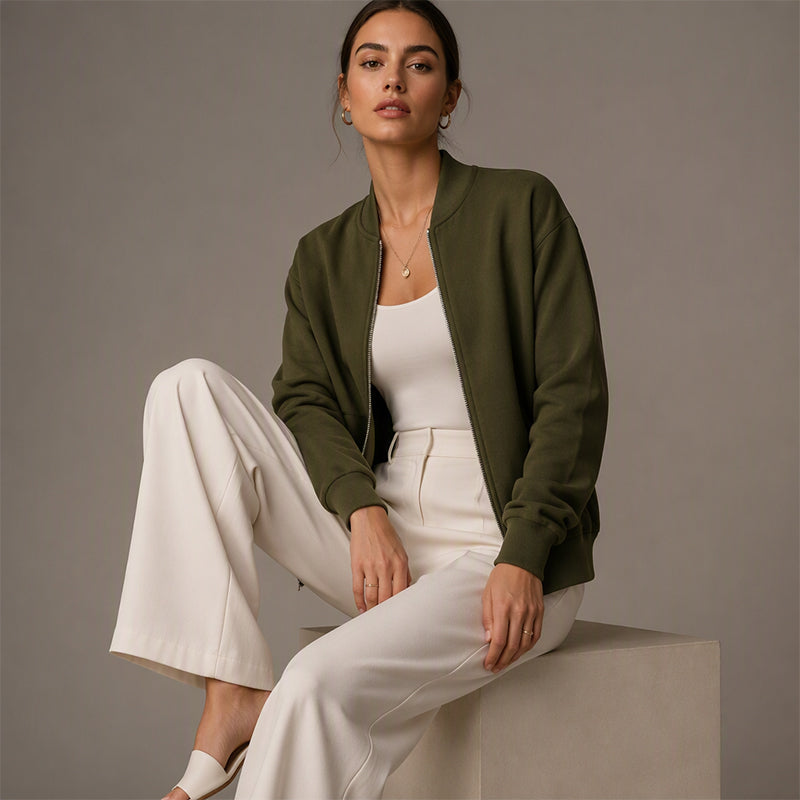 ✨ Women's Casual Zip Up Jacket– Relaxed Everyday Jacket for Effortless Style