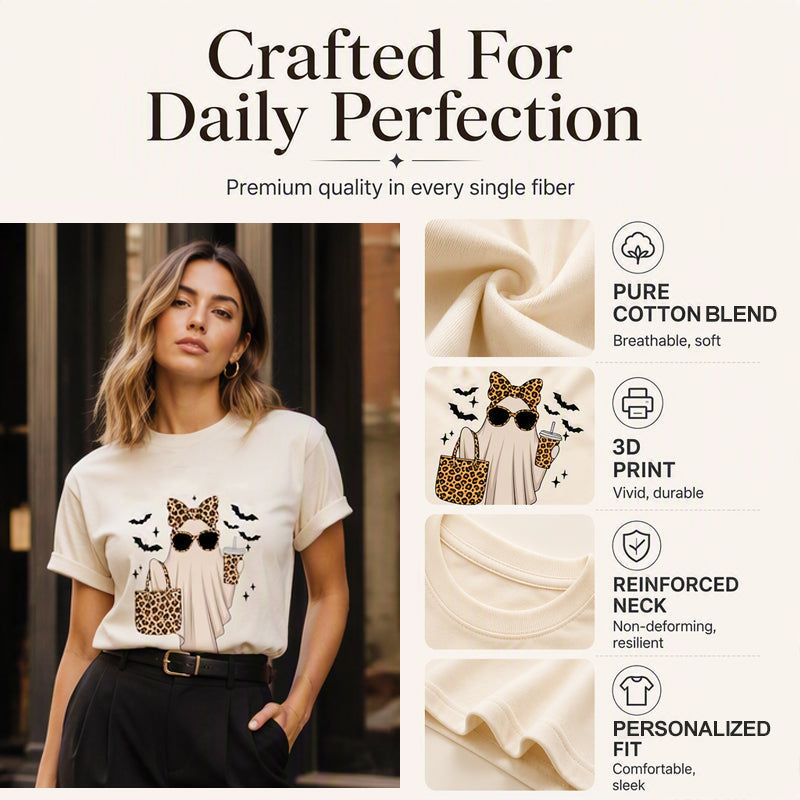 Women's Ghost Printed T-Shirt