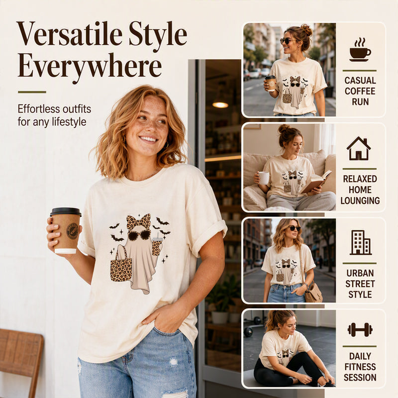 Women's Ghost Printed T-Shirt