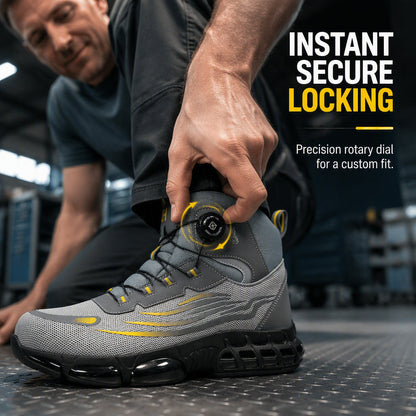 High-Top Safety Shoes with Steel Toe & Puncture Resistant Sole