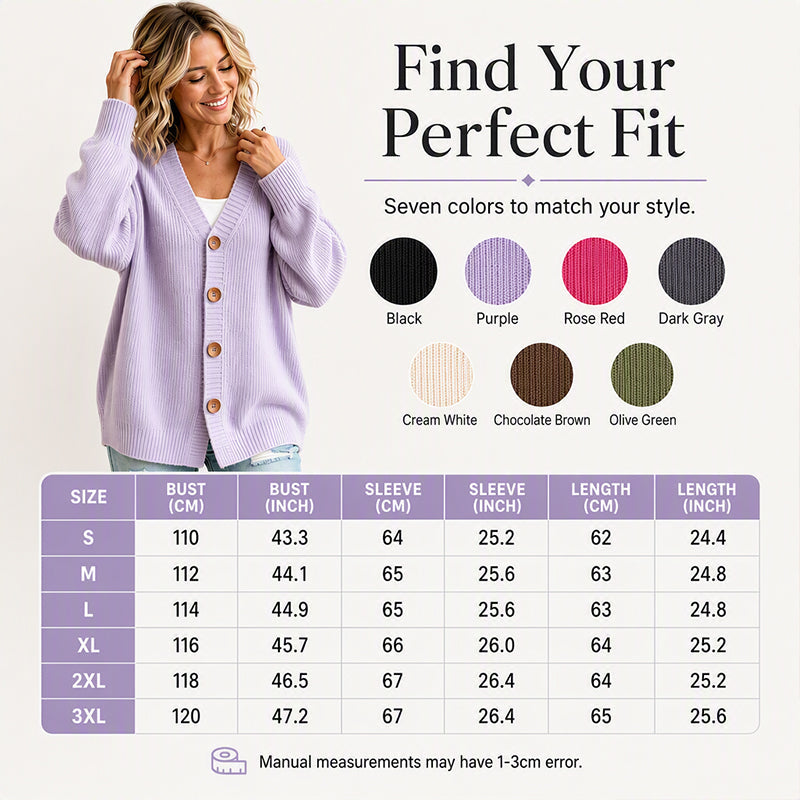 Women's V-Neck Oversized Knit Cardigan
