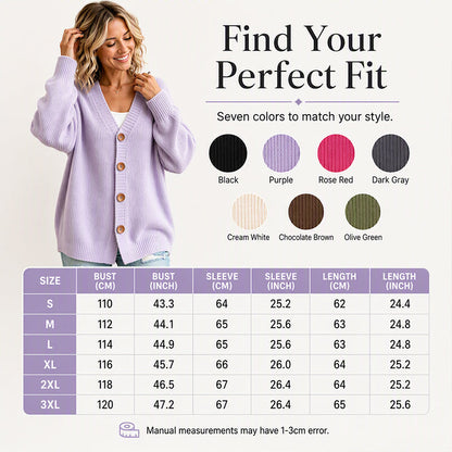 Women's V-Neck Oversized Knit Cardigan