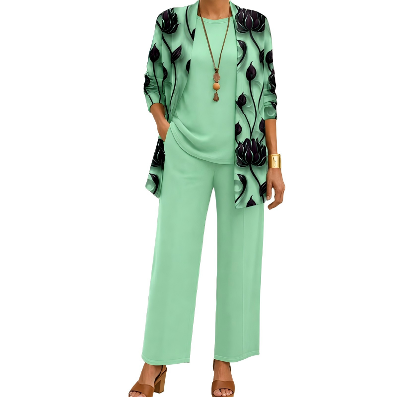 Women's Elegant Printed 3-Piece Set