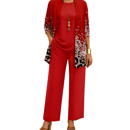 Women's Elegant Printed 3-Piece Set