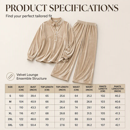 Women's Long-Sleeve Button-Up Top & Wide-Leg Pants Set