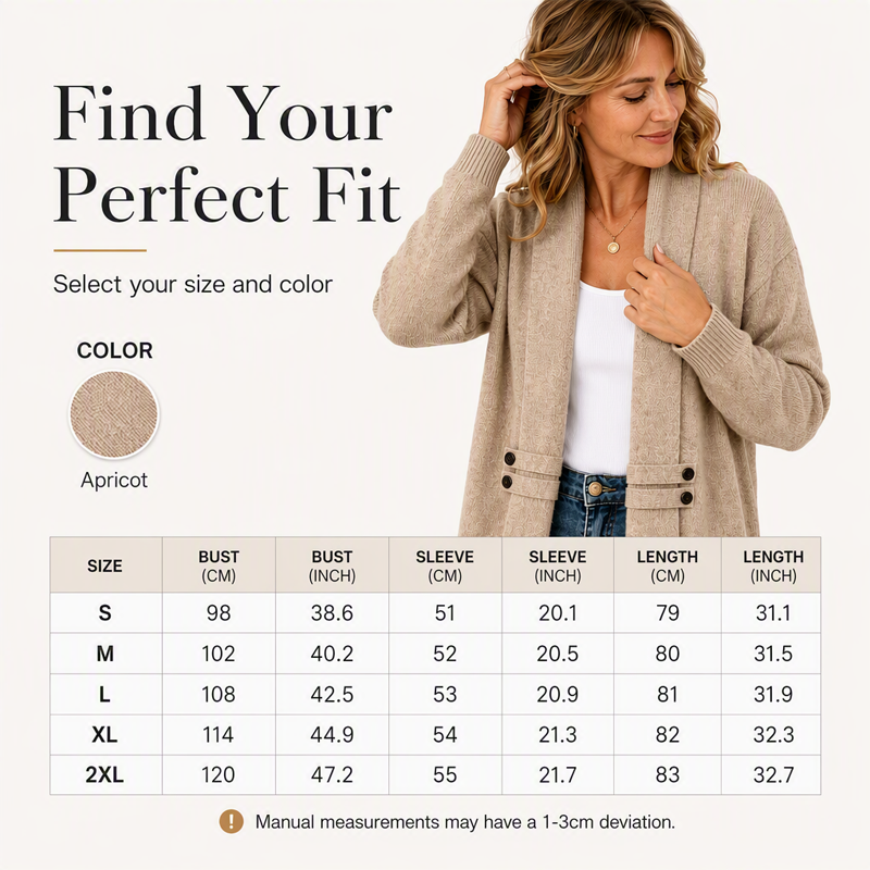 Women's Casual Double-Breasted Knit Cardigan
