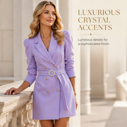 Women's Elegant Double-Breasted Blazer Dress