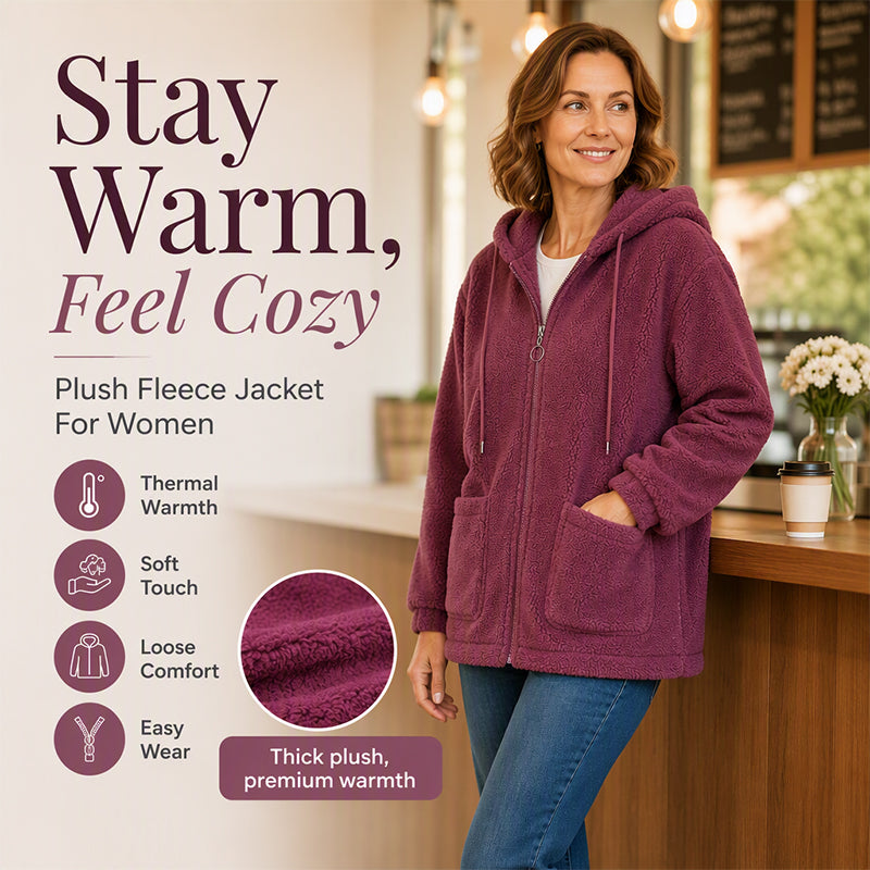 Women's Loose Sherpa Hoodie Sweatshirt