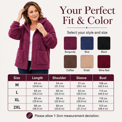 Women's Loose Sherpa Hoodie Sweatshirt