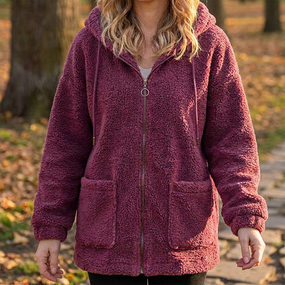 Women's Loose Sherpa Hoodie Sweatshirt