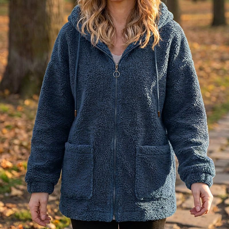 Women's Loose Sherpa Hoodie Sweatshirt