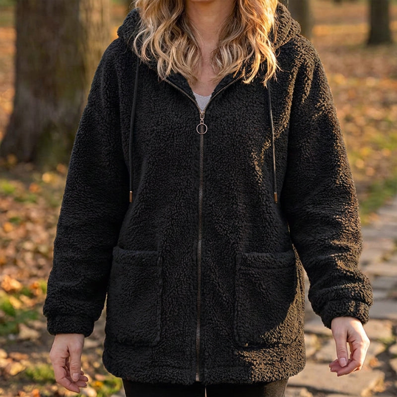 Women's Loose Sherpa Hoodie Sweatshirt