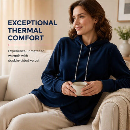 Women's Casual Irregular Hem Hooded Sweatshirt