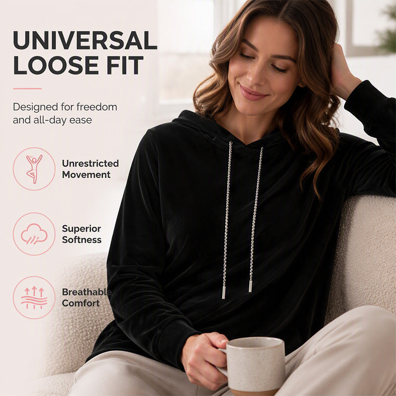 Women's Casual Irregular Hem Hooded Sweatshirt
