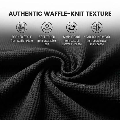 Men's Waffle-Knit Short Sleeve Top & Pants Set
