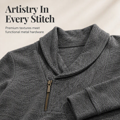 Women's Cowl Neck Sweatshirt with Zipper