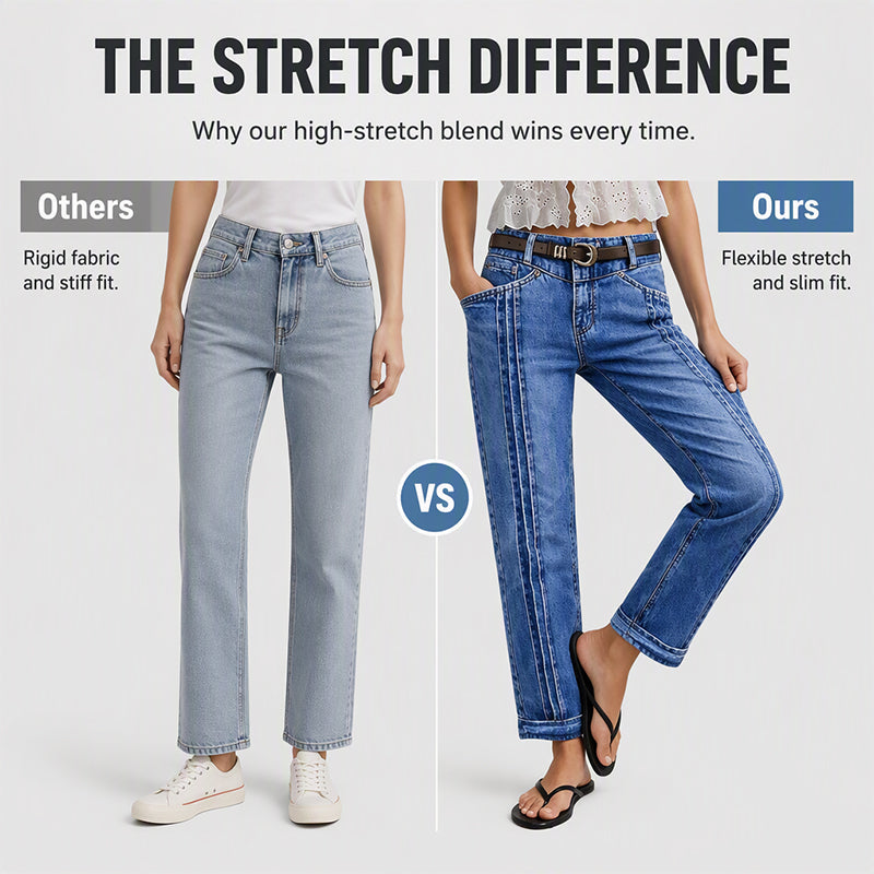 Women's Casual Stretchy Straight Leg Jeans