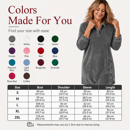Women's Festive Sequin Patchwork Dress