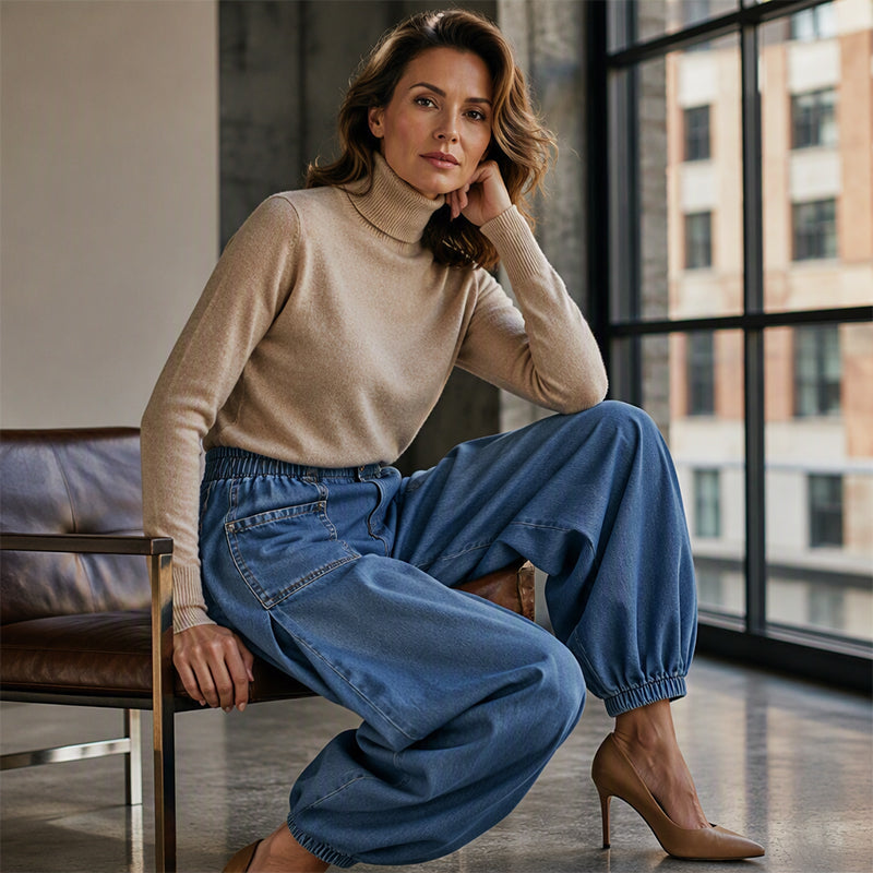 Women's Loose Harem Denim Pants