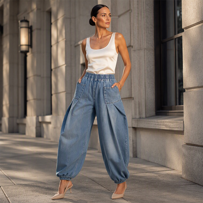 Women's Loose Harem Denim Pants
