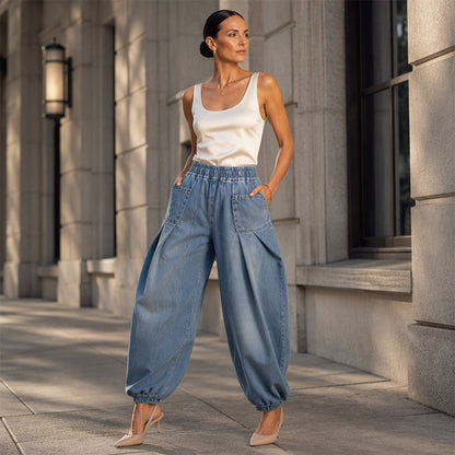 Women's Loose Harem Denim Pants