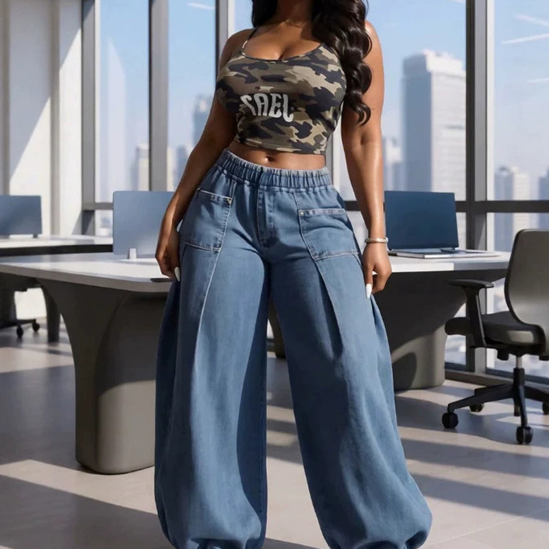 Women's Loose Harem Denim Pants