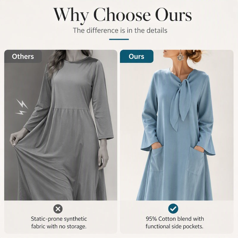 Effortless Pocket Midi Dress