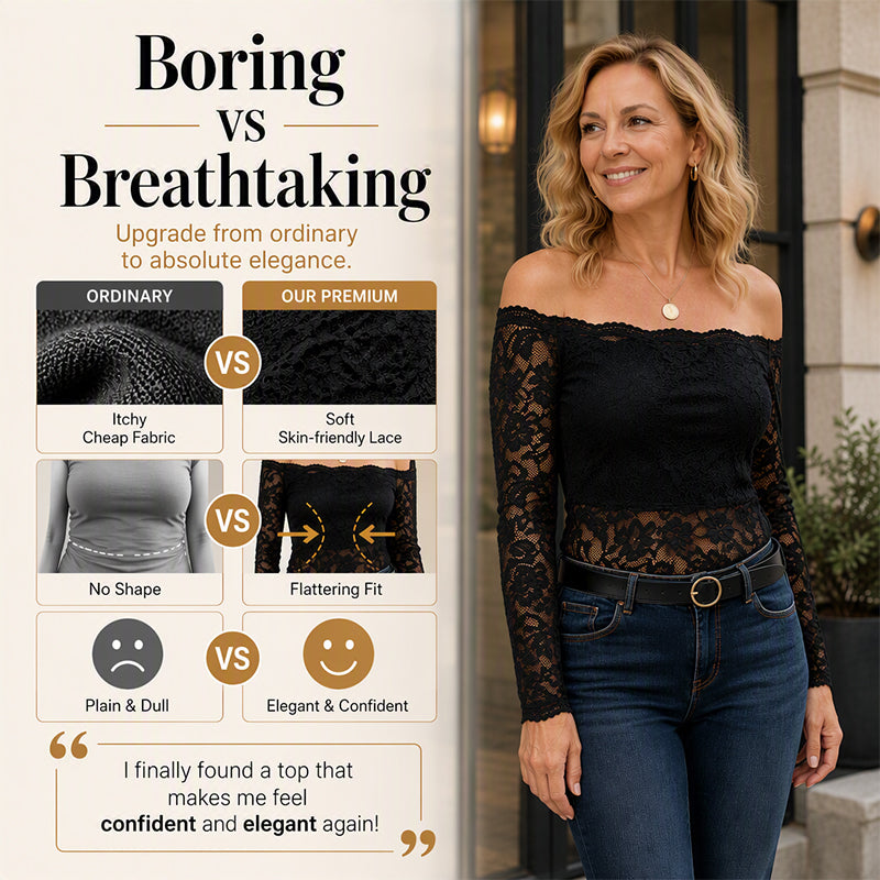 Women's Off-The-Shoulder Lace T-Shirt