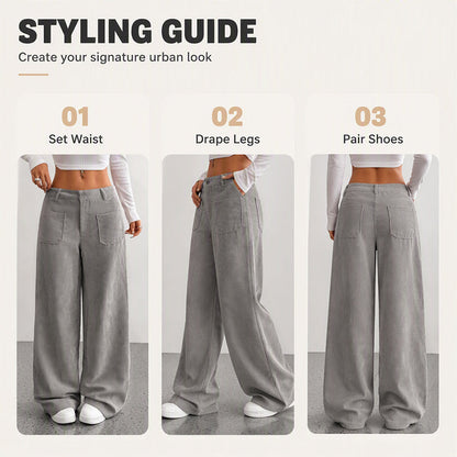 Women’s Casual Relaxed Fit Wide-Leg Pants