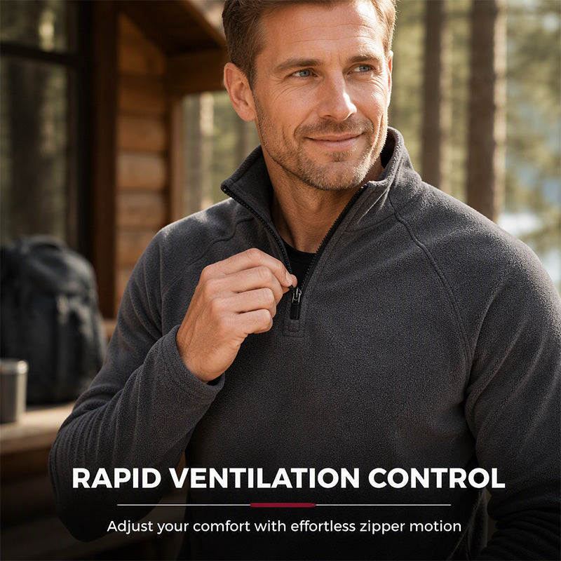 Men's Polar Fleece Stand Collar Warm Sweatshirt